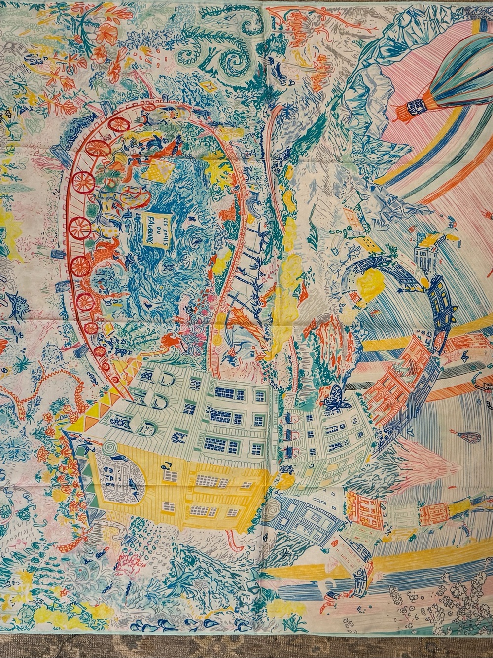 Luxury 90cm Silk Carnival Scarf - Picture 4 of 12